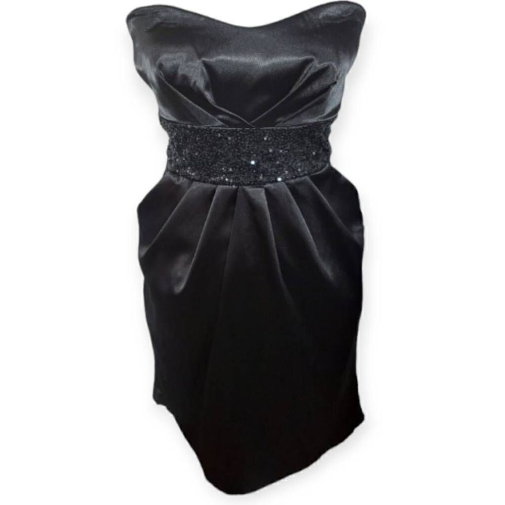 LOVE TEASE BLACK/GRAY STRAPLESS DRESS W/POCKETS SZ.11 EUC.